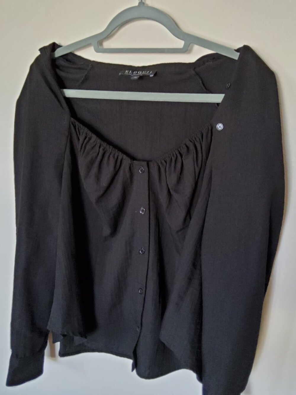 Eloquii Black button front blouse plus size 18